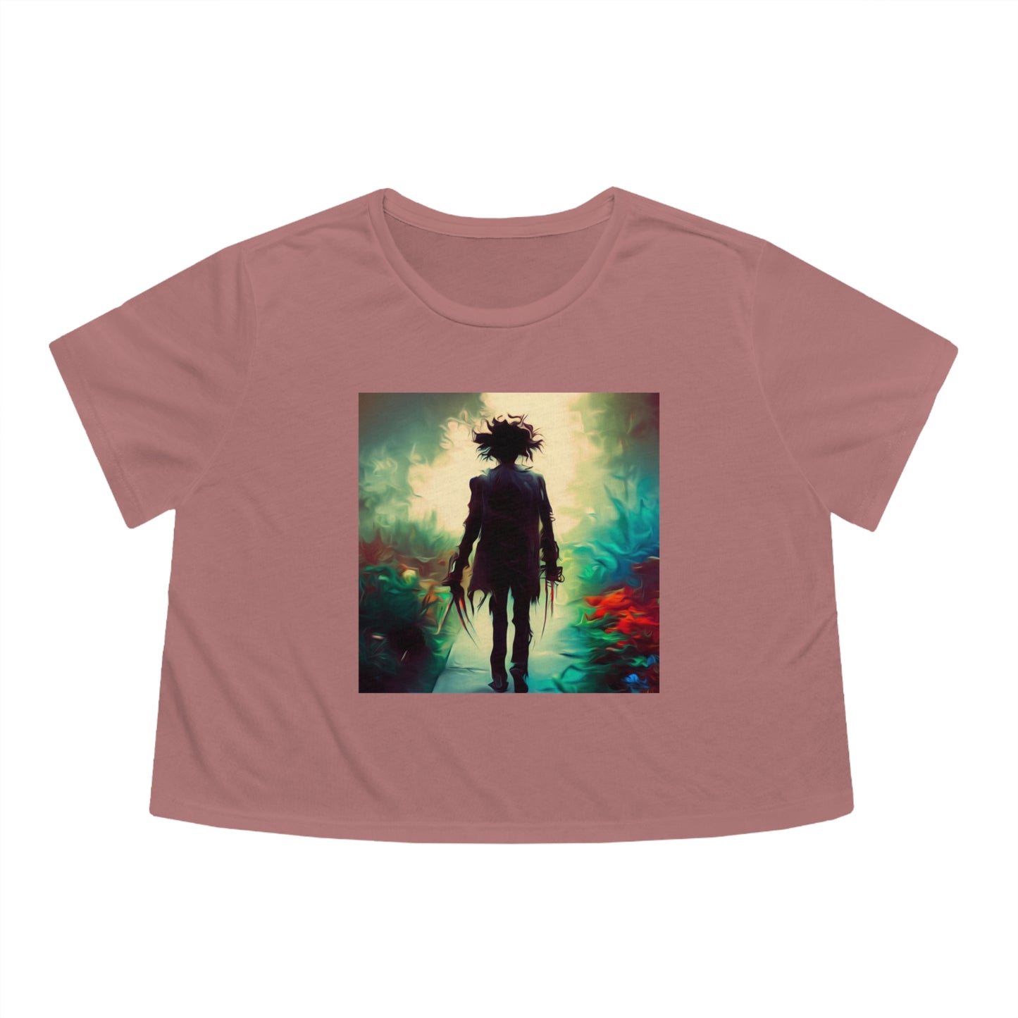 Women's Flowy Cropped Tee - Edward Scissor Hands