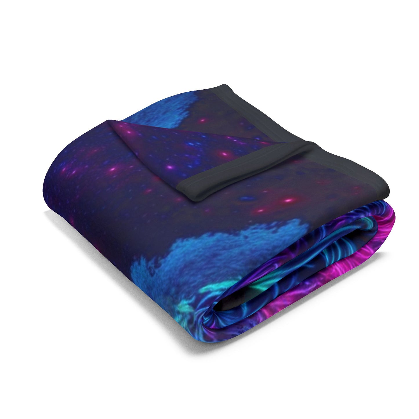 Fleece Blanket - Purple Blue Cozy Design
