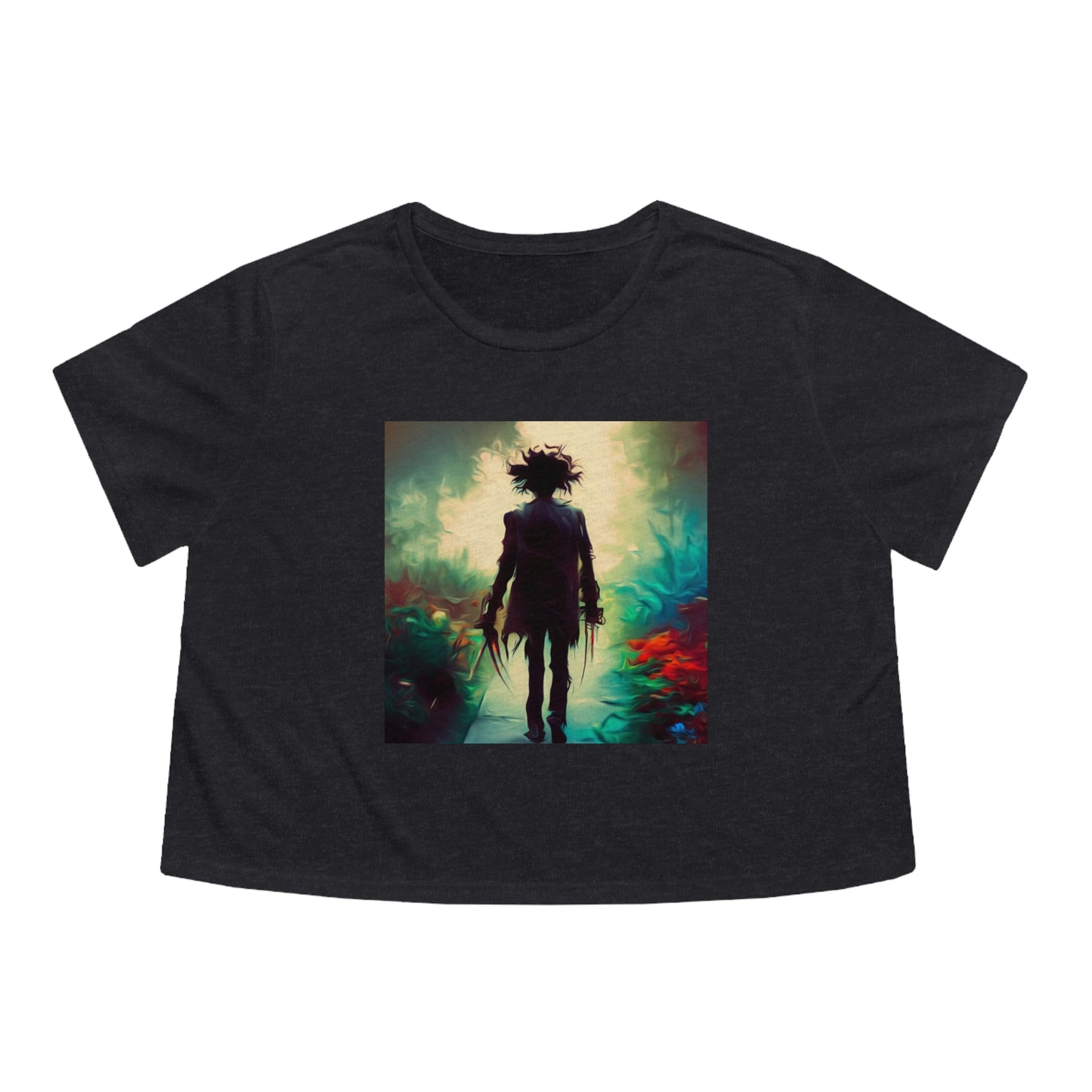 Women's Flowy Cropped Tee - Edward Scissor Hands