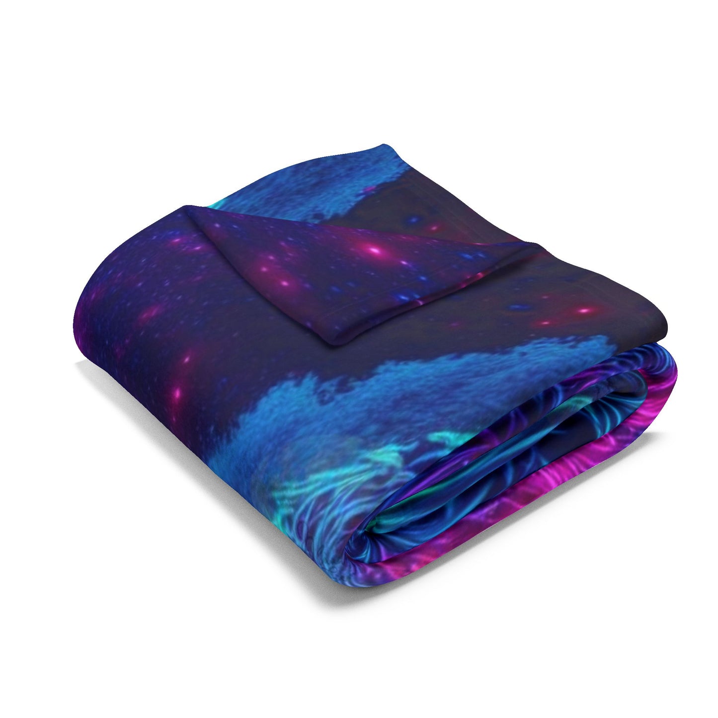 Fleece Blanket - Purple Blue Cozy Design