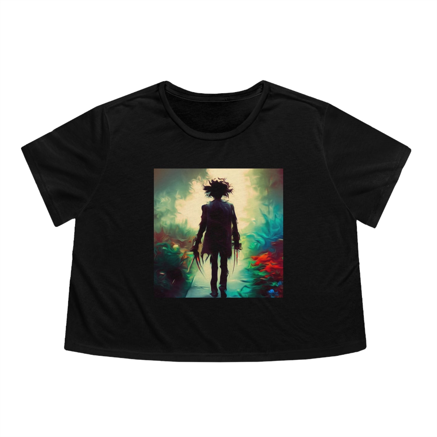 Women's Flowy Cropped Tee - Edward Scissor Hands