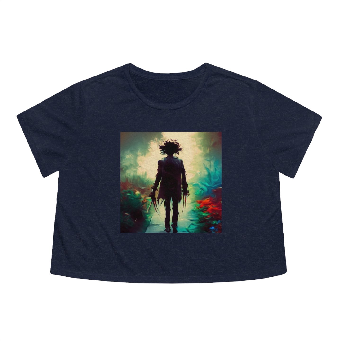 Women's Flowy Cropped Tee - Edward Scissor Hands