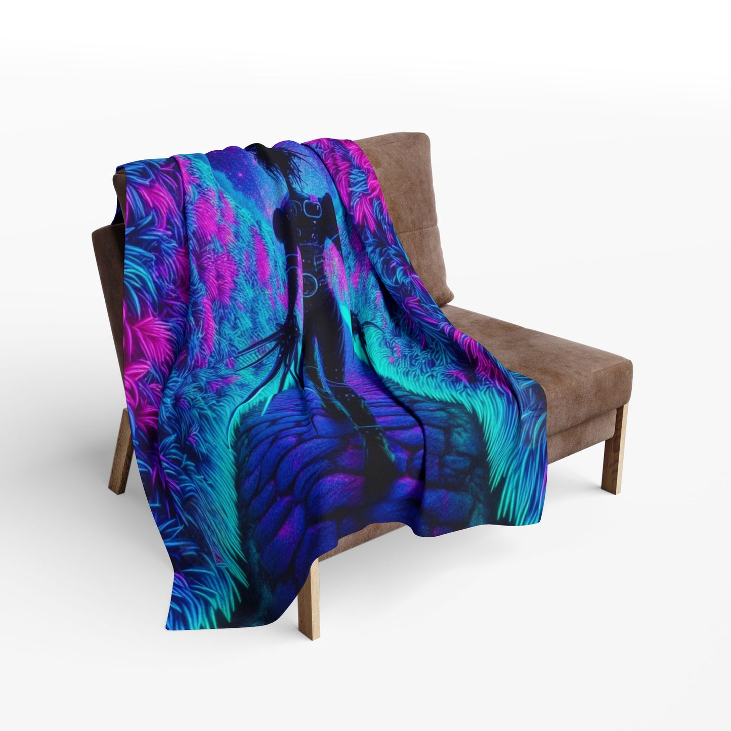 Fleece Blanket - Purple Blue Cozy Design
