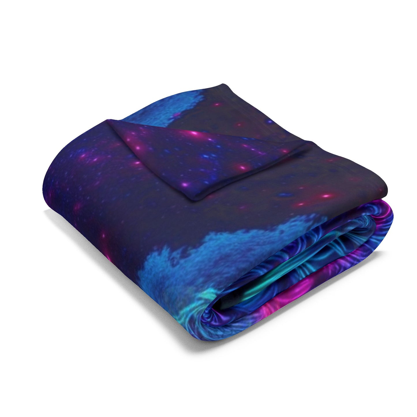 Fleece Blanket - Purple Blue Cozy Design